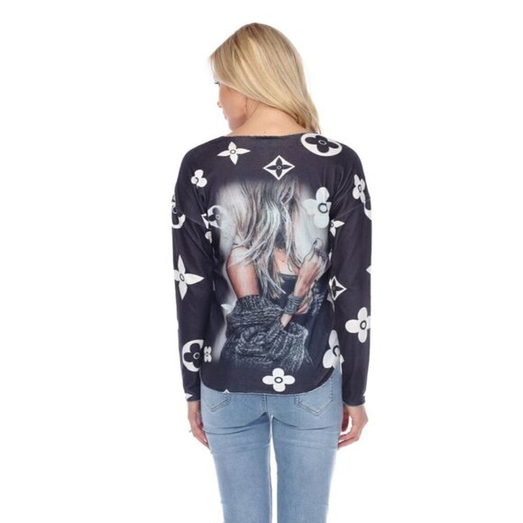 Unbranded women's Double Printed Long Sleeve Sweater - Medium - Picture 14 of 14